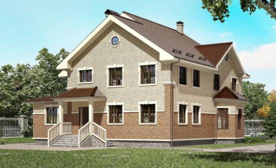 300-004-Л Проект двухэтажного дома, красивый загородный дом из арболита Ртищево | Проекты домов от House Expert