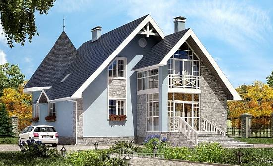 170-003-П Проект двухэтажного дома мансардой, простой дом из блока Саратов | Проекты домов от House Expert