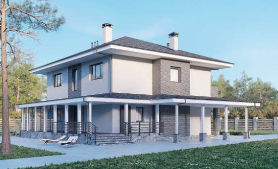 250-004-Л Проект двухэтажного дома, красивый дом из газосиликатных блоков Балаково | Проекты домов от House Expert