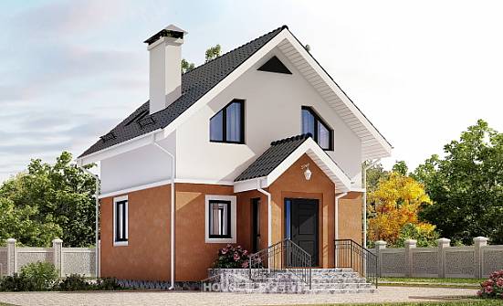070-001-Л Проект двухэтажного дома с мансардным этажом, простой дом из газобетона Балашов | Проекты домов от House Expert