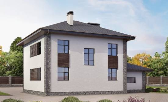 185-004-Л Проект двухэтажного дома и гаражом, классический домик из блока Саратов | Проекты домов от House Expert