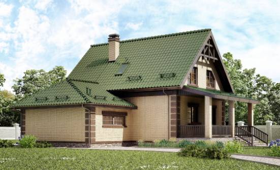 160-007-П Проект двухэтажного дома с мансардой, гараж, доступный дом из твинблока Балаково | Проекты домов от House Expert