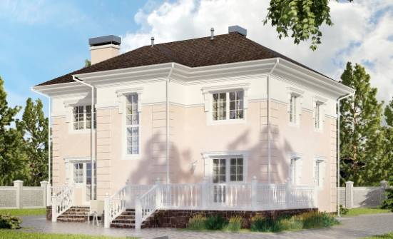 155-005-Л Проект двухэтажного дома, классический домик из поризованных блоков Вольск | Проекты домов от House Expert