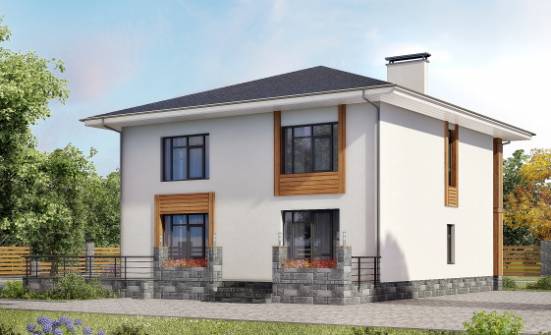 180-015-П Проект двухэтажного дома, простой домик из газобетона Балаково | Проекты домов от House Expert