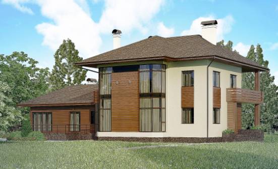 300-001-П Проект двухэтажного дома, классический домик из кирпича Маркс | Проекты домов от House Expert