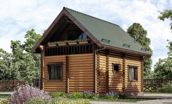 080-003-П Проект двухэтажного дома с мансардой, бюджетный домик из дерева Балашов | Проекты домов от House Expert