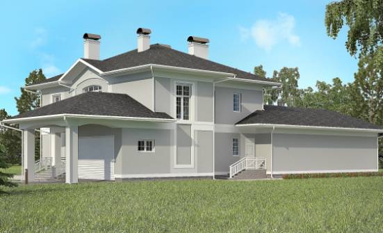 360-001-П Проект двухэтажного дома и гаражом, уютный загородный дом из кирпича Маркс | Проекты домов от House Expert