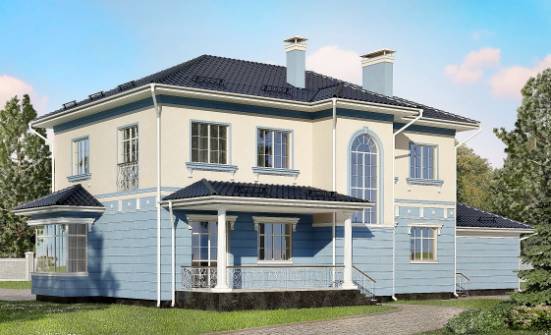 285-003-Л Проект двухэтажного дома, гараж, красивый домик из кирпича Вольск | Проекты домов от House Expert