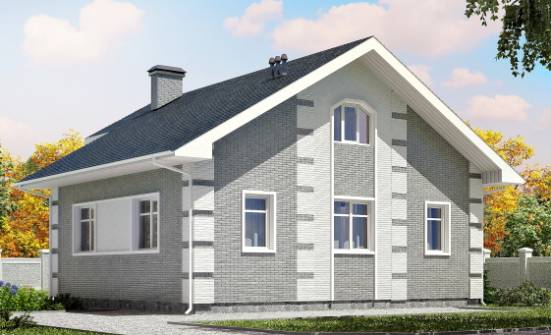 115-001-Л Проект двухэтажного дома с мансардным этажом, современный домик из теплоблока Балаково | Проекты домов от House Expert