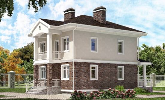 120-001-Л Проект трехэтажного дома, недорогой коттедж из поризованных блоков Вольск | Проекты домов от House Expert