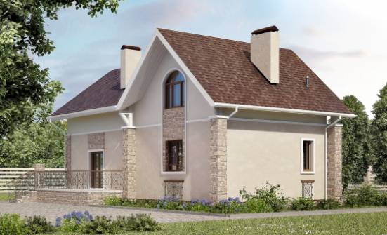 150-012-Л Проект двухэтажного дома мансардой, классический домик из пеноблока Саратов | Проекты домов от House Expert
