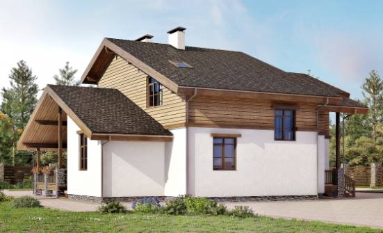 210-006-П Проект двухэтажного дома мансардой, простой дом из кирпича Ртищево | Проекты домов от House Expert