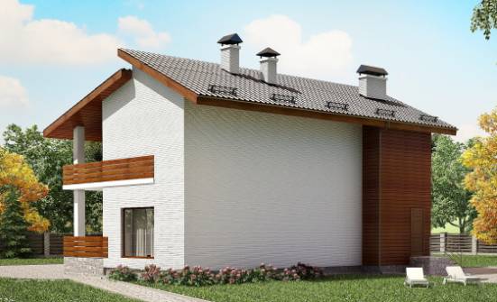 180-009-П Проект двухэтажного дома с мансардой, красивый загородный дом из кирпича Энгельс | Проекты домов от House Expert