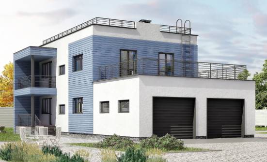 180-012-Л Проект двухэтажного дома, гараж, простой коттедж из кирпича Энгельс | Проекты домов от House Expert
