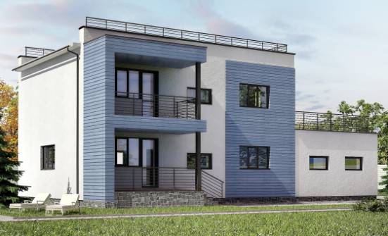 180-012-Л Проект двухэтажного дома, гараж, простой коттедж из кирпича Энгельс | Проекты домов от House Expert