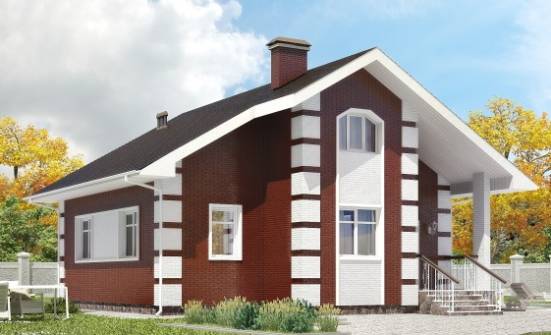 115-001-П Проект двухэтажного дома с мансардным этажом, небольшой загородный дом из керамзитобетонных блоков Балашов | Проекты домов от House Expert