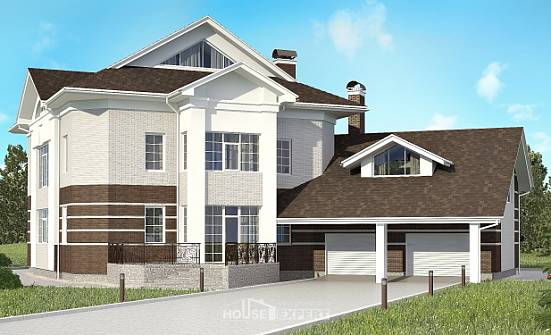 410-001-П Проект двухэтажного дома и гаражом, уютный коттедж из кирпича Ртищево | Проекты домов от House Expert