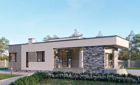 175-001-Л Проект одноэтажного дома, компактный домик из твинблока Саратов | Проекты одноэтажных домов от House Expert