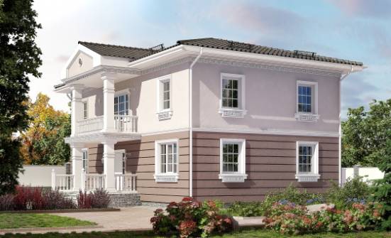 210-005-П Проект двухэтажного дома, средний коттедж из арболита Вольск | Проекты домов от House Expert
