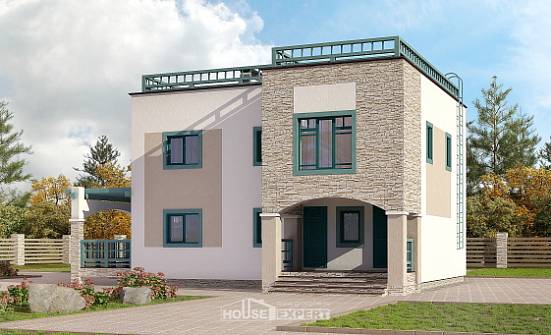 150-010-П Проект двухэтажного дома, доступный загородный дом из кирпича Энгельс | Проекты домов от House Expert