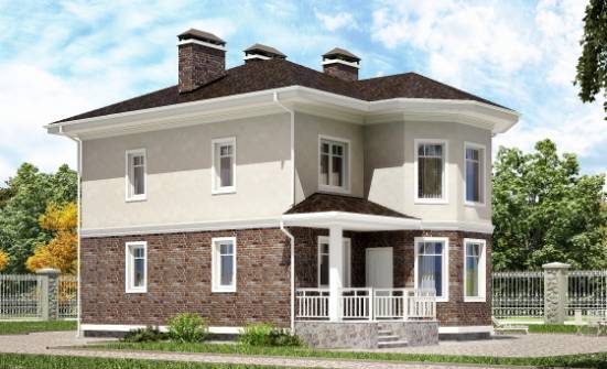 120-001-Л Проект трехэтажного дома, недорогой коттедж из поризованных блоков Вольск | Проекты домов от House Expert