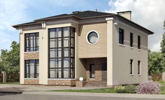 300-005-Л Проект двухэтажного дома, просторный дом из кирпича Вольск | Проекты домов от House Expert