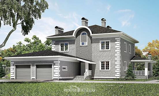 245-004-Л Проект двухэтажного дома, гараж, средний домик из кирпича Балаково | Проекты домов от House Expert
