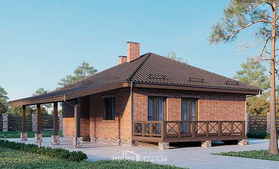 070-006-Л Проект одноэтажного дома, махонький дом из теплоблока Саратов | Проекты домов от House Expert