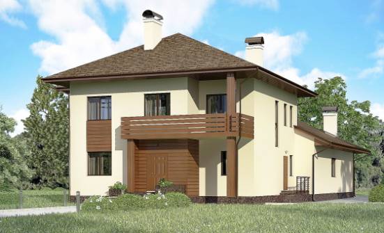 300-001-П Проект двухэтажного дома, классический домик из кирпича Маркс | Проекты домов от House Expert