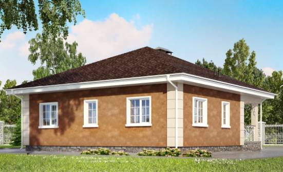 100-001-Л Проект одноэтажного дома, современный дом из газобетона Саратов | Проекты домов от House Expert