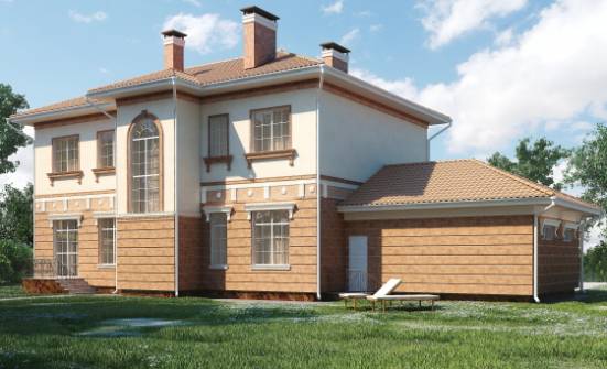 285-001-Л Проект двухэтажного дома, гараж, большой коттедж из кирпича Вольск | Проекты домов от House Expert