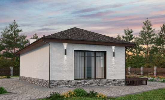 145-001-Л Проект бани из теплоблока Балашов | Проекты одноэтажных домов от House Expert