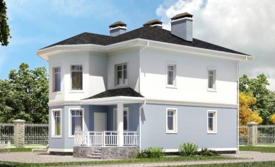 120-001-П Проект двухэтажного дома, компактный коттедж из газосиликатных блоков Ртищево | Проекты домов от House Expert