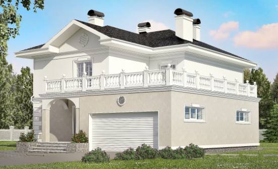 340-002-П Проект двухэтажного дома, гараж, красивый домик из кирпича Вольск | Проекты домов от House Expert