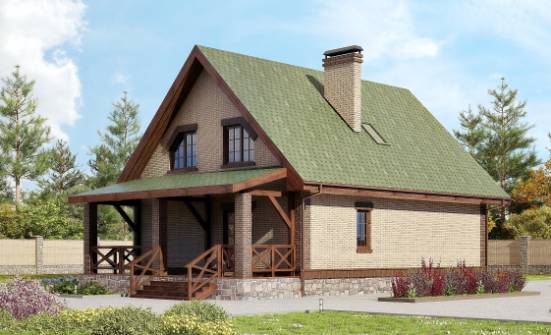 160-011-П Проект двухэтажного дома мансардой, красивый домик из твинблока Ершов | Проекты домов от House Expert