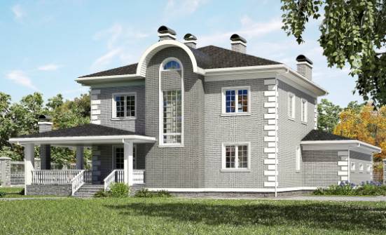 245-004-Л Проект двухэтажного дома, гараж, средний домик из кирпича Балаково | Проекты домов от House Expert