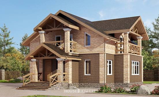 160-014-П Проект двухэтажного дома, компактный коттедж из газосиликатных блоков Маркс | Проекты домов от House Expert