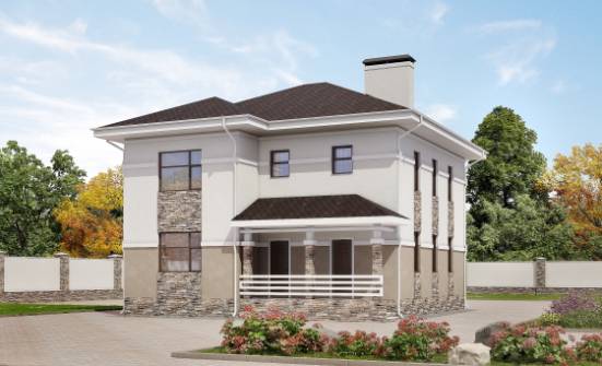 150-014-П Проект двухэтажного дома, бюджетный коттедж из газосиликатных блоков Ершов | Проекты домов от House Expert