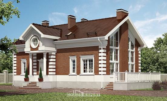 160-009-П Проект двухэтажного дома с мансардой, современный загородный дом из твинблока Вольск | Проекты домов от House Expert