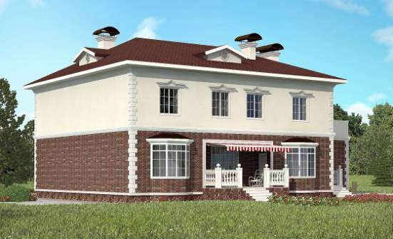 380-001-Л Проект двухэтажного дома, гараж, уютный коттедж из кирпича Балашов | Проекты домов от House Expert