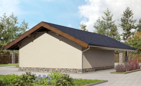 060-005-П Проект гаража из кирпича Ершов | Проекты одноэтажных домов от House Expert