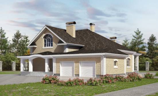 290-001-П Проект двухэтажного дома мансардой, гараж, большой загородный дом из кирпича Энгельс | Проекты домов от House Expert