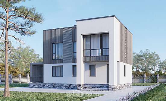 150-017-П Проект двухэтажного дома, доступный загородный дом из пеноблока Саратов | Проекты домов от House Expert