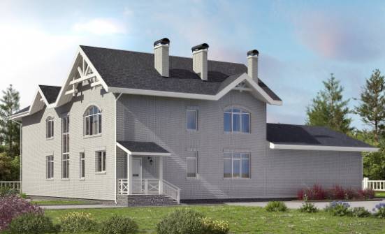 340-004-П Проект двухэтажного дома, большой домик из газобетона Ершов | Проекты домов от House Expert