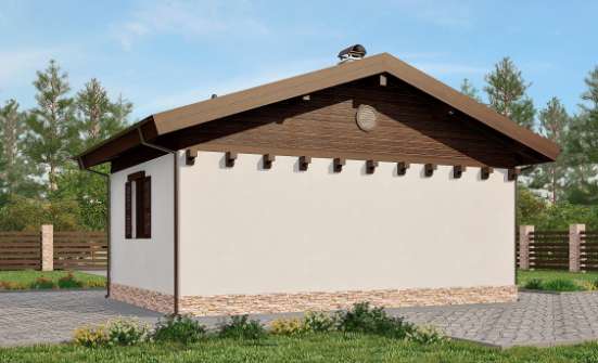 040-003-П Проект бани из пеноблока Вольск | Проекты одноэтажных домов от House Expert