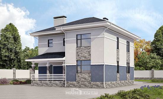 150-014-Л Проект двухэтажного дома, уютный домик из блока Энгельс | Проекты домов от House Expert
