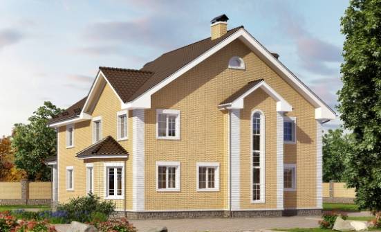 320-003-Л Проект двухэтажного дома, просторный коттедж из пеноблока Балашов | Проекты домов от House Expert