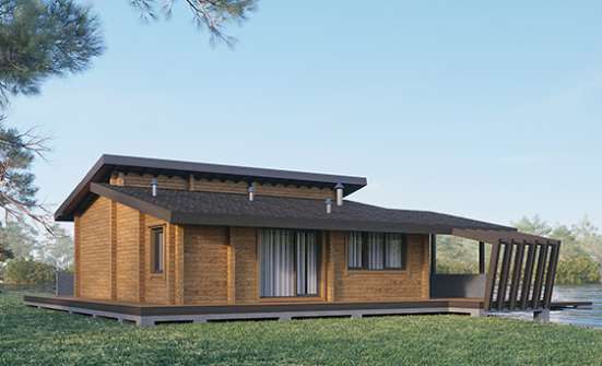 100-007-П Проект бани из дерева Саратов | Проекты одноэтажных домов от House Expert