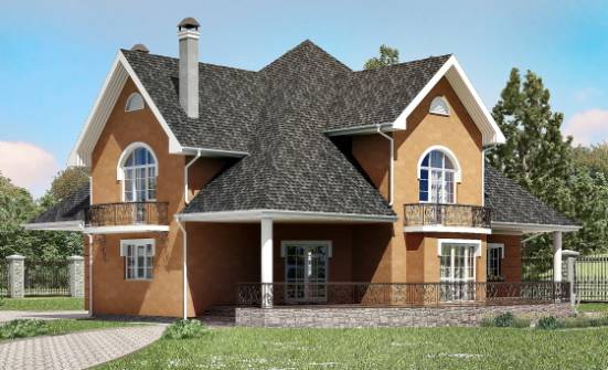 310-001-П Проект двухэтажного дома с мансардой, уютный домик из поризованных блоков Балашов | Проекты домов от House Expert