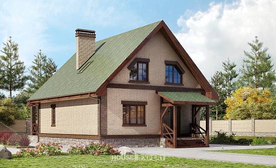 160-011-П Проект двухэтажного дома мансардой, красивый домик из твинблока Ершов | Проекты домов от House Expert